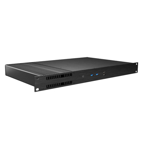 Akasa Galileo TU3 Plus MKII Mini-ITX kabinett vifteløs svart forfra