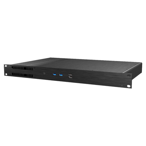 Akasa Galileo TU3 Plus Thin-Mini-ITX 1U kabinett svart forfra