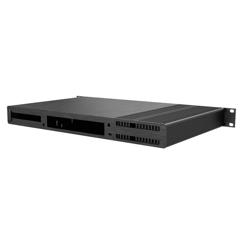 Montert Akasa Galileo TU3 Plus Thin-Mini-ITX 1U kabinett svart i system