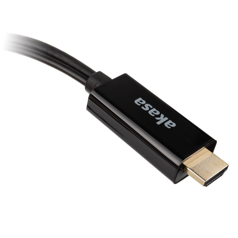 Detalj av USB 2.0 tilkobling på Akasa HDMI til DisplayPort adapterkabel 25 cm