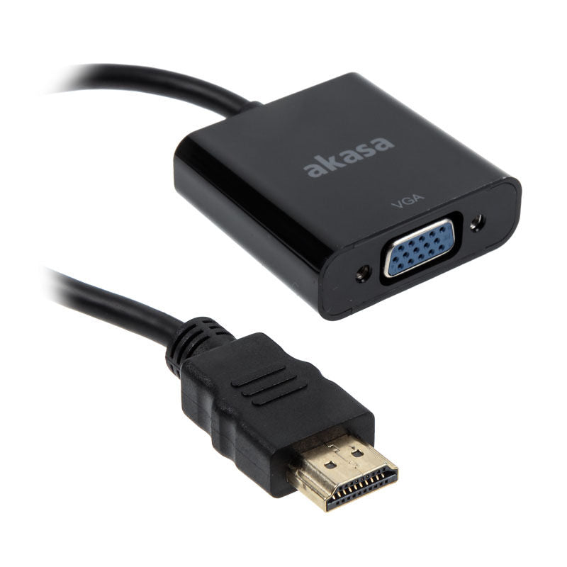 Akasa HDMI til VGA adapter svart forfra