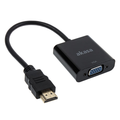 Akasa HDMI til VGA adapter svart bakside