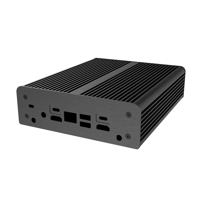 Montert Akasa Newton AC3 UCFF kabinett Intel NUC 13 Pro vifteløs svart med tilkoblinger