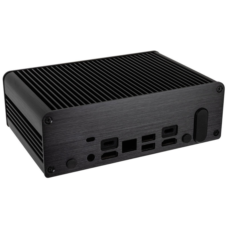 Akasa Newton CTN UCFF kabinett Intel NUC passiv svart bakside