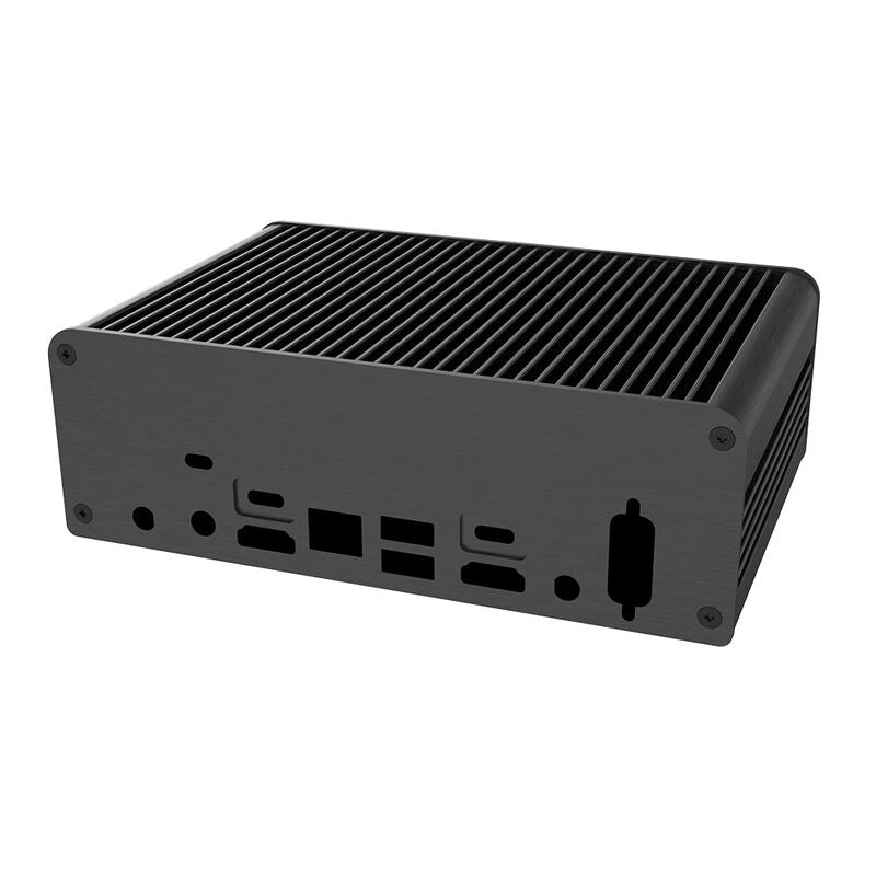 Montert Akasa Newton CWS Intel NUC kabinett passiv kjøling svart på skrivebord