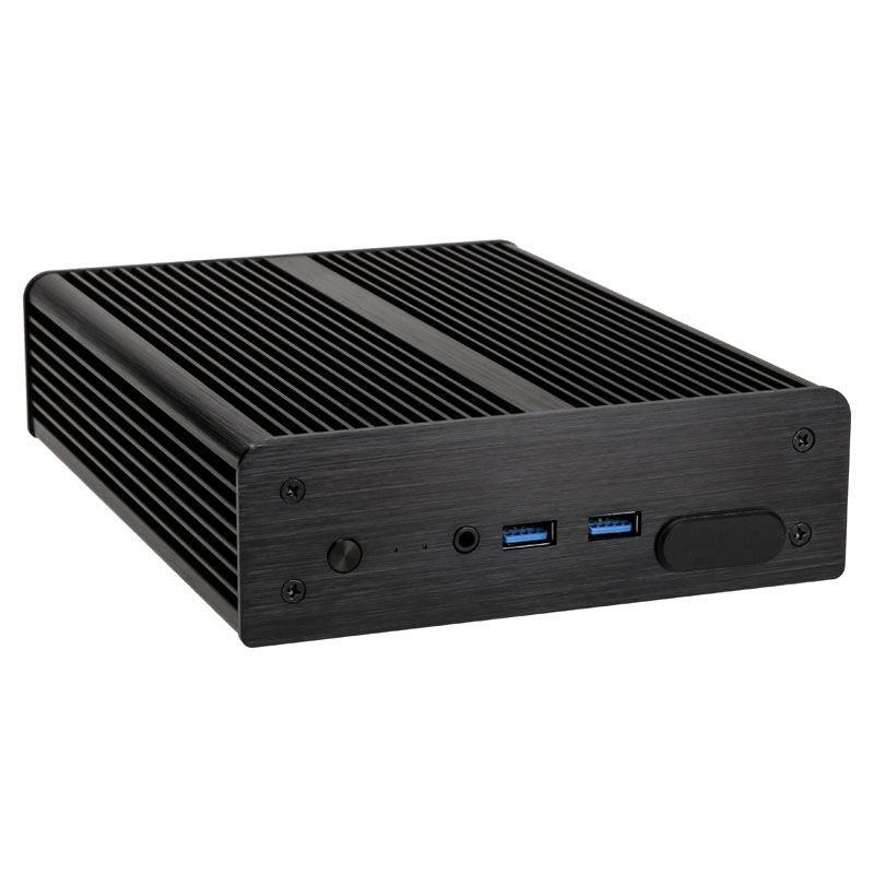 Akasa Newton MC UCFF kabinett for Intel NUC aluminium svart forfra