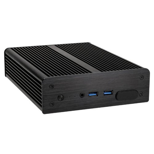 Akasa Newton MC UCFF kabinett for Intel NUC aluminium svart forfra