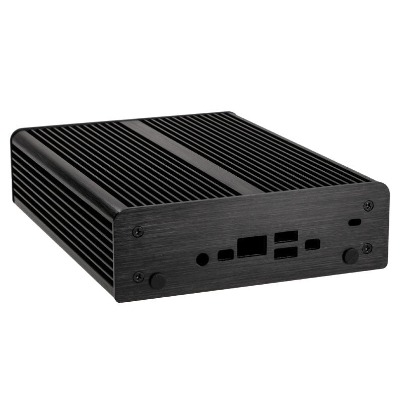 Akasa Newton MC UCFF kabinett for Intel NUC aluminium svart bakside
