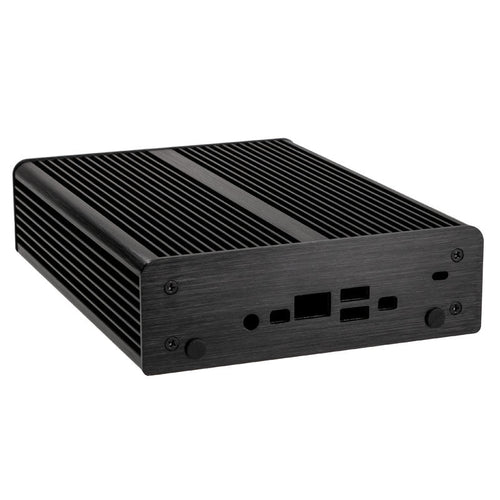 Akasa Newton MC UCFF kabinett for Intel NUC aluminium svart bakside