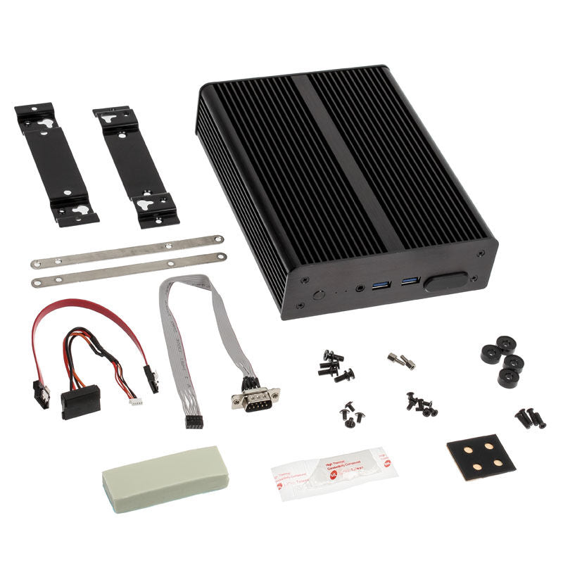 Akasa Newton MC UCFF kabinett for Intel NUC aluminium svart med tilbehør