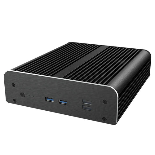 Akasa Newton RC aluminium NUC-kabinett ASUS NUC 14 Pro svart forfra