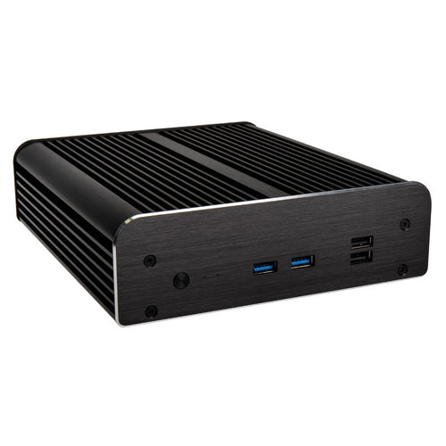 Akasa Newton S7D UCFF kabinett for Intel NUC aluminium svart forfra