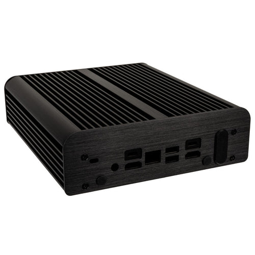 Akasa Newton TN UCFF kabinett Intel NUC vifteløs svart bakside