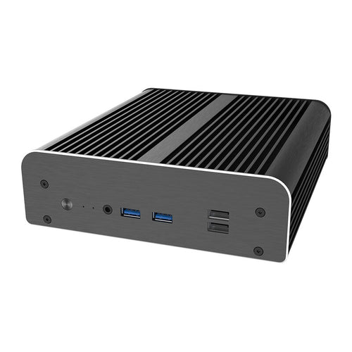 Akasa Newton WS NUC-kabinett passiv kjøling Intel NUC svart bakside