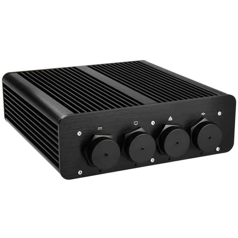 Akasa Pascal MD UCFF kabinett Intel NUC IP65 svart bakside