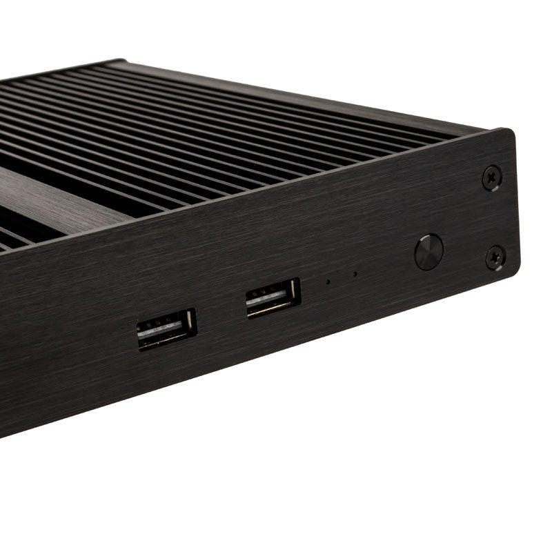 Akasa Plato NE Compact 1.4L Intel NUC kabinett svart montert bak skjerm