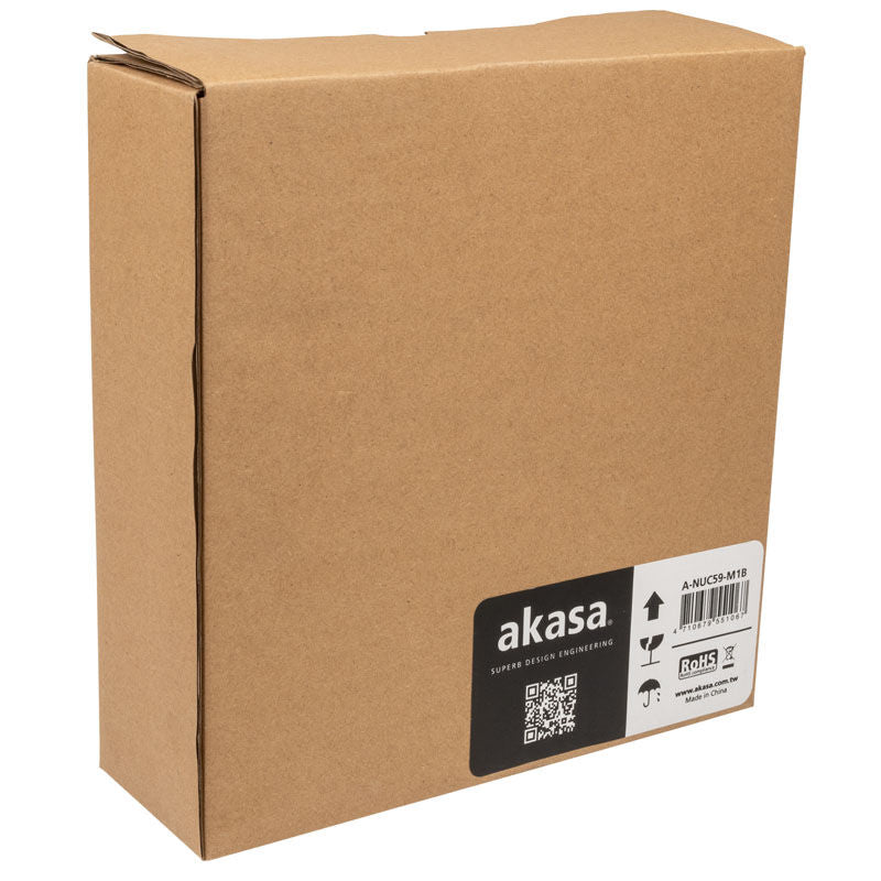 Akasa Plato NE Compact 1.4L Intel NUC kabinett svart med VESA-feste