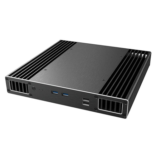 Akasa Plato RC UCFF-kabinett ASUS NUC 14 Pro vifteløs svart forfra