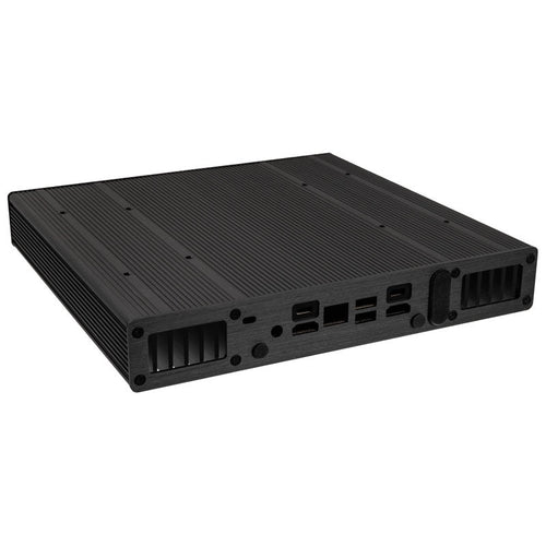 Akasa Plato WS UCFF kabinett Intel NUC 11/12/13 Pro vifteløs svart bakside