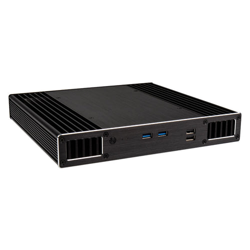 Akasa Plato X7D UCFF kabinett Intel NUC aluminium svart forfra