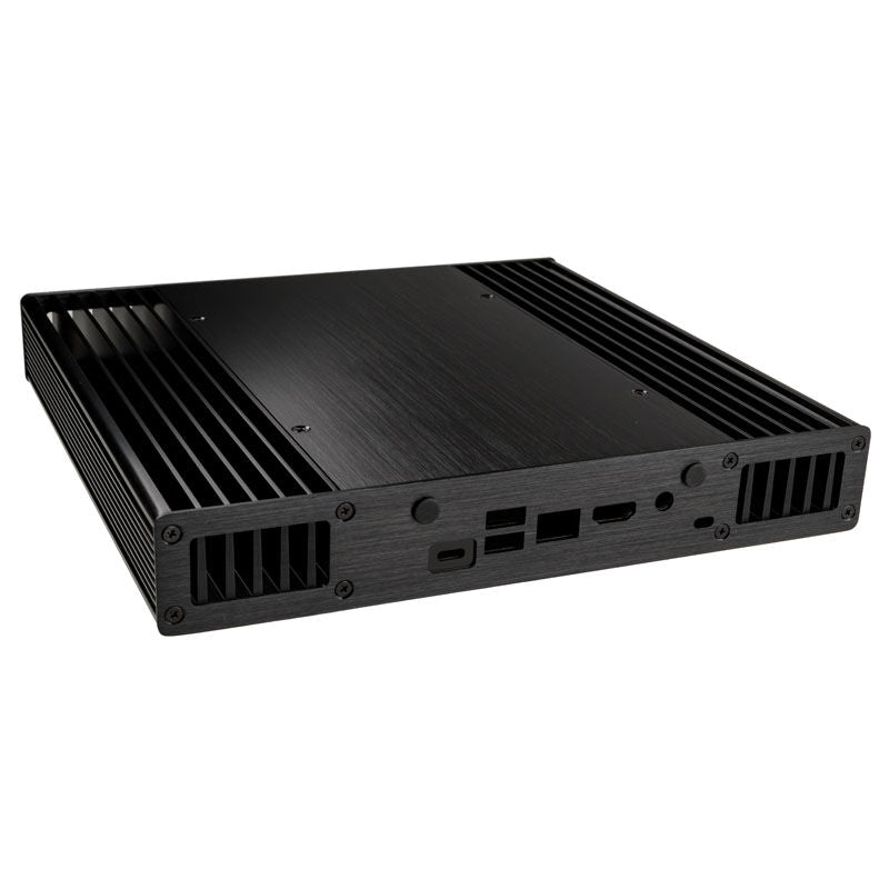 Akasa Plato X8 UCFF kabinett bakside med porter
