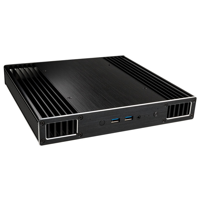 Akasa Plato X8 UCFF kabinett forfra svart aluminium