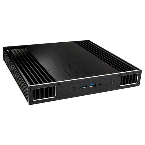 Akasa Plato X8 UCFF kabinett forfra svart aluminium