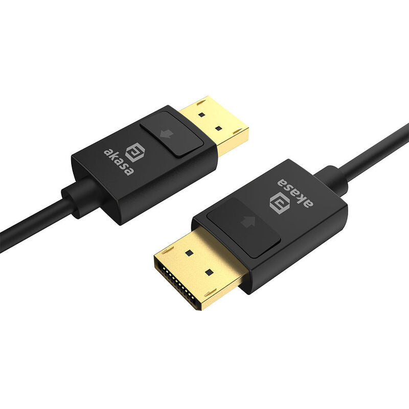 Akasa PROSLIM 8K DisplayPort 1.4 kabel montert