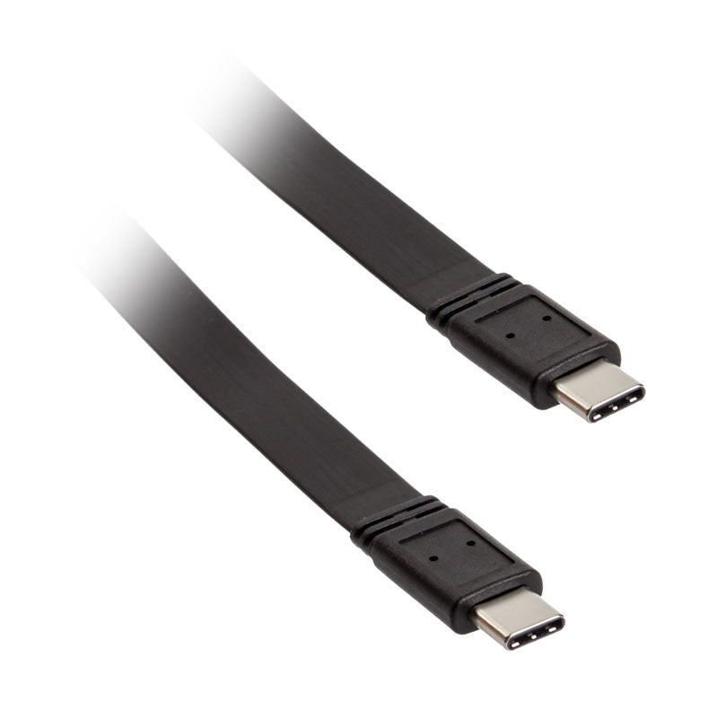 Akasa PROSLIM USB-C til USB-C kabel USB 3.1 svart forfra