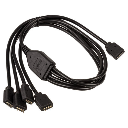 Akasa RGB 4-veis splitterkabel 4-pin 50 cm svart detalj