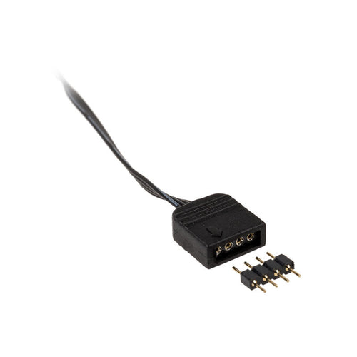 Akasa RGB LED skjøtekabel 4-pin 30 cm svart forfra