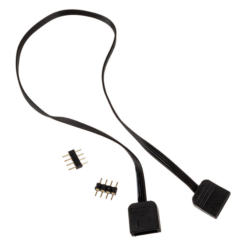 Akasa RGB LED skjøtekabel 4-pin 30 cm svart bakside