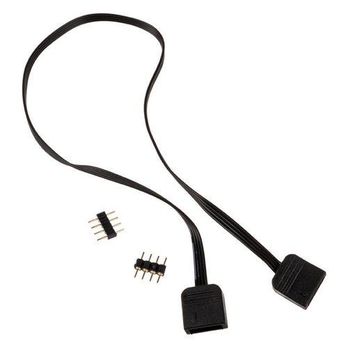 Akasa RGB LED skjøtekabel 4-pin 30 cm svart bakside