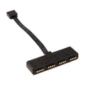 Akasa RGB LED splitterkabel 4-Pin 10 cm svart forfra