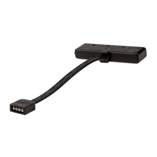 Bakside av Akasa RGB LED splitterkabel 4-Pin 10 cm svart