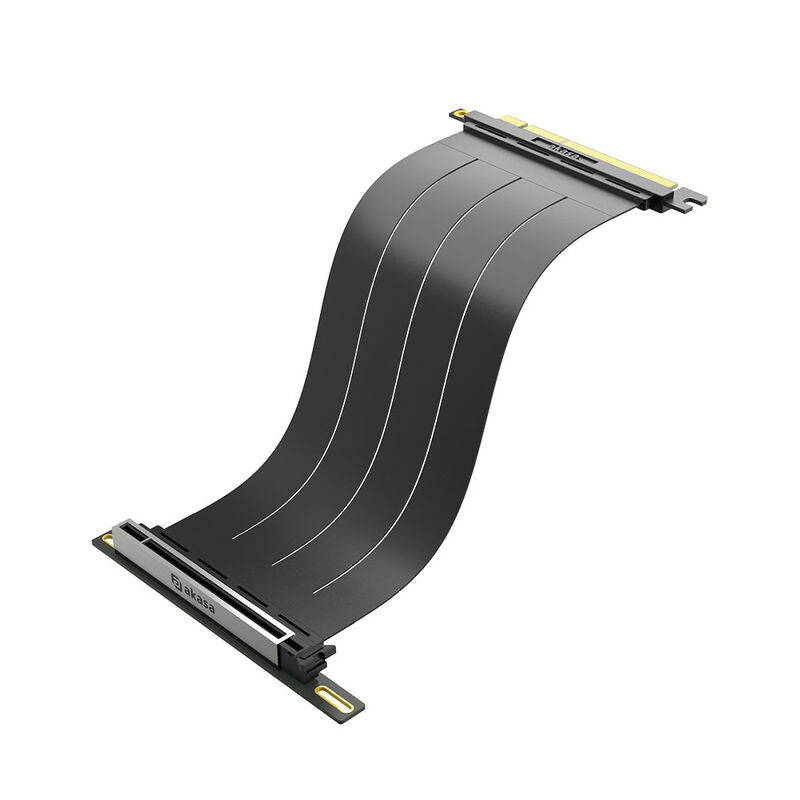Akasa Riser Black X3 Mark V PCIe 5.0 riserkabel 300 mm svart for vertikal GPU-montasje