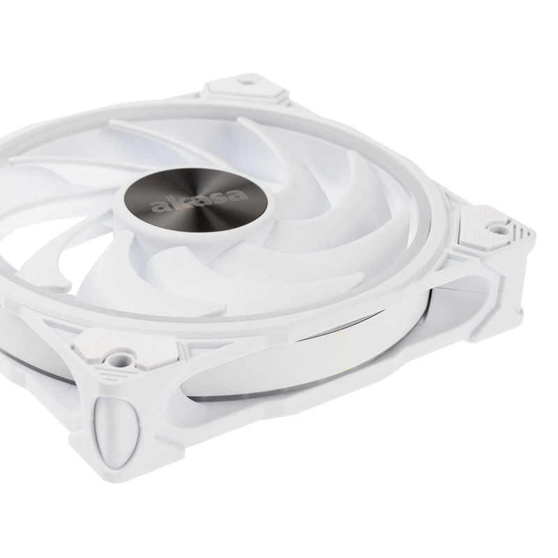 Akasa SOHO AR ARGB PWM vifte 120 mm hvit montert i PC