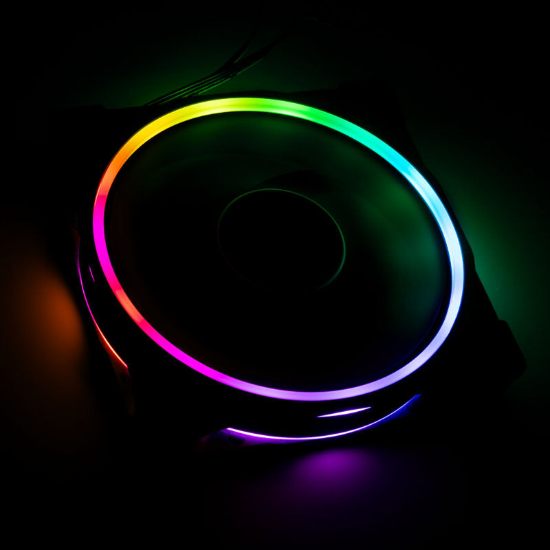 Akasa SOHO AR ARGB vifte 120 mm PWM svart nærbilde av ramme