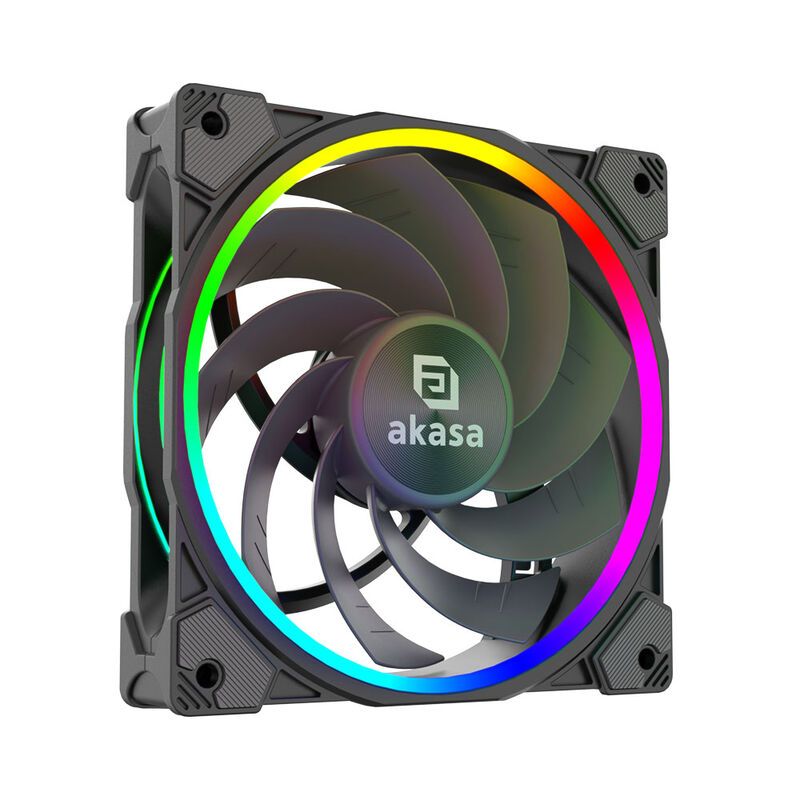 RGB-belysning på Akasa SOHO AR12 Reverse PWM vifte 120 mm RGB svart