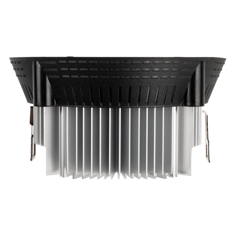 Detalj av Akasa Sunflower CPU-kjøler top-flow 120 mm PWM 95 W aluminium kjøleribbe