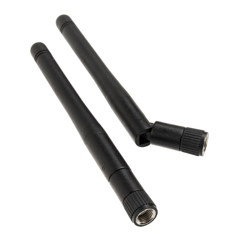 Akasa Tri-Band WiFi-antenne omnidireksjonell RP-SMA 2-pakk svart forfra