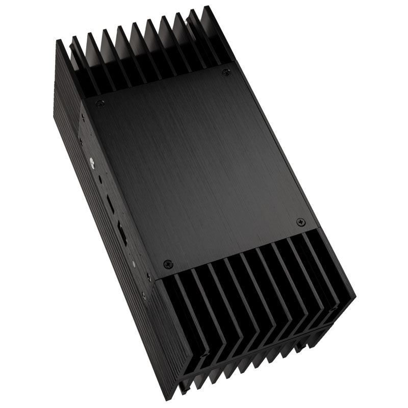 Akasa Turing FX UCFF kabinett Intel NUC vifteløs svart sideprofil