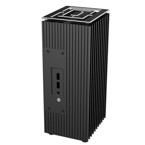 Akasa Turing vifteløs UCFF kabinett Intel NUC LGA1700 svart forfra