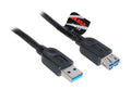 Akasa USB 3.0 Type A skjøtekabel 1,5 m svart forfra
