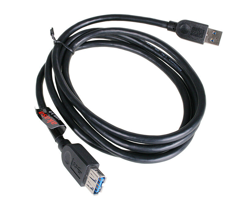 Akasa USB 3.0 Type A skjøtekabel 1,5 m svart bakside