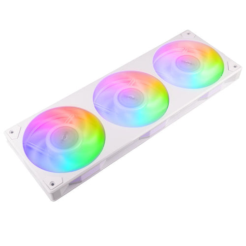 Akasa Vegas A36 ARGB PWM vifte 360 mm 2000 RPM hvit forfra
