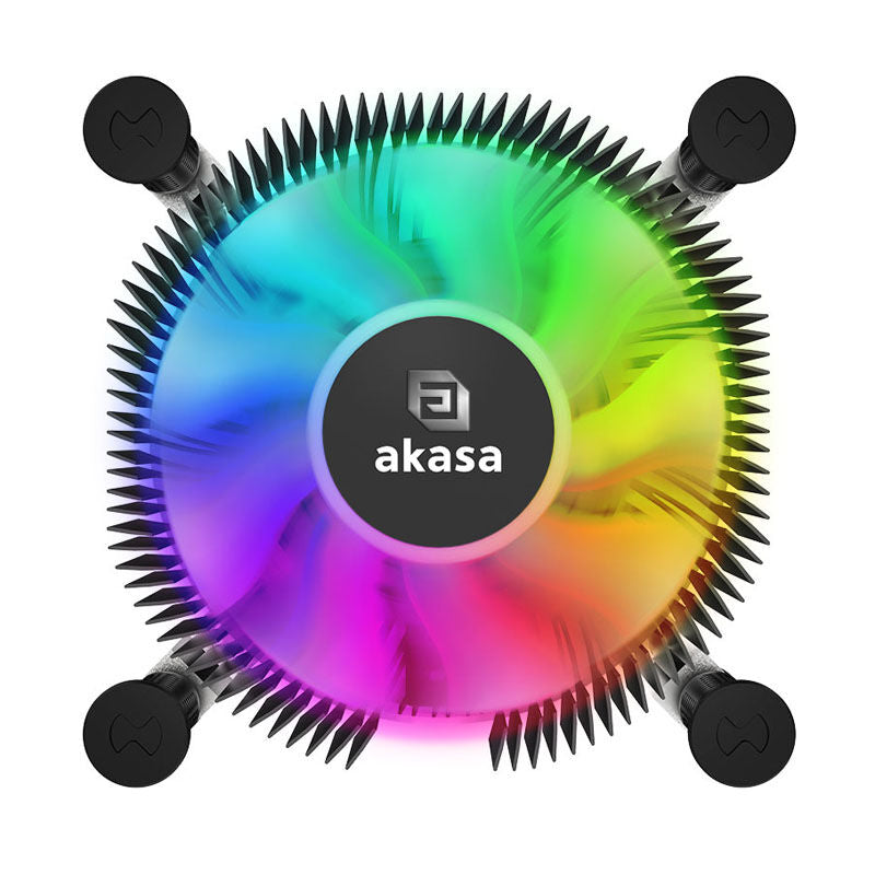 Detalj av Akasa Vegas Chroma iLG CPU-kjøler LGA 1700 ARGB vifte