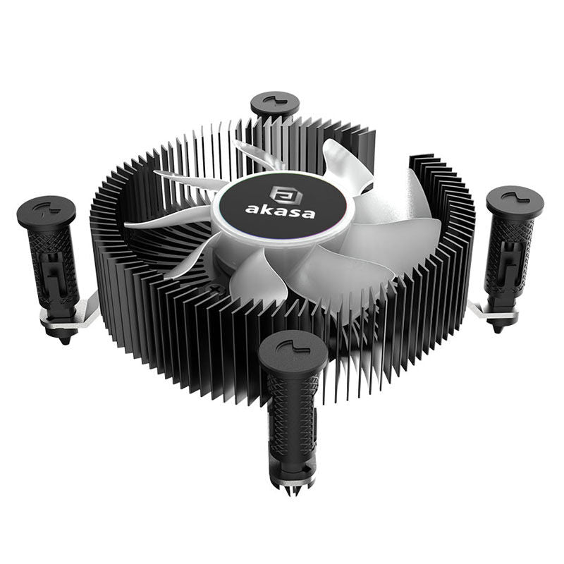 Akasa Vegas Chroma iLG CPU-kjøler LGA 1700 ARGB montert i PC