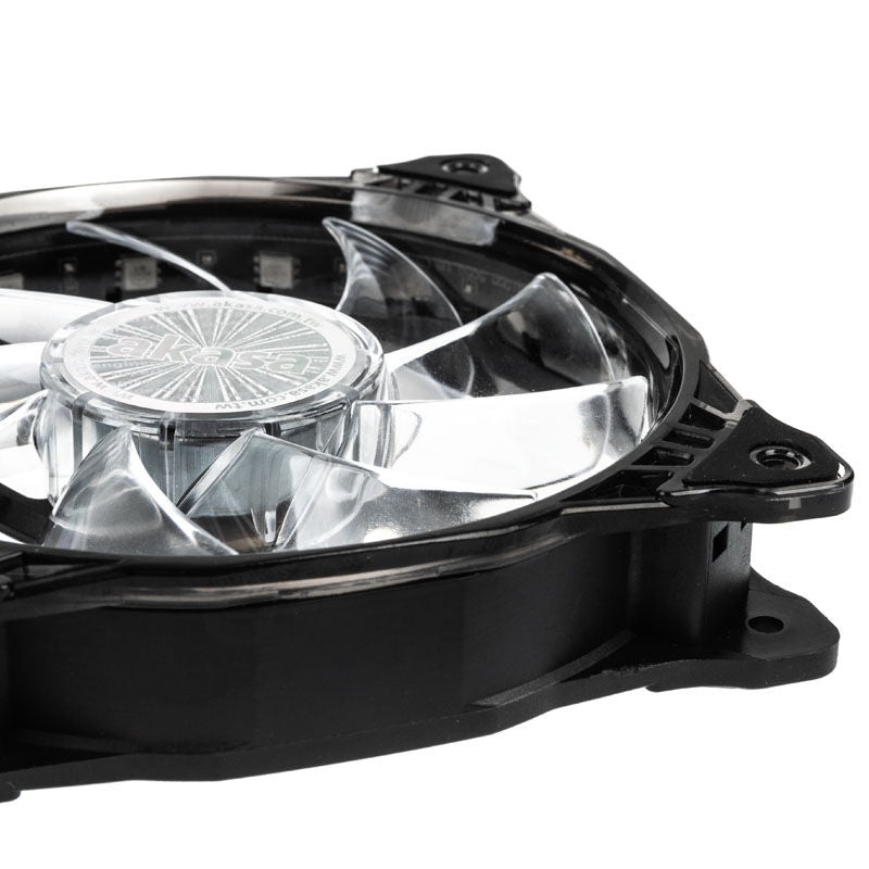 Detaljbilde av Akasa Vegas X7 RGB LED vifte 120 mm rotor