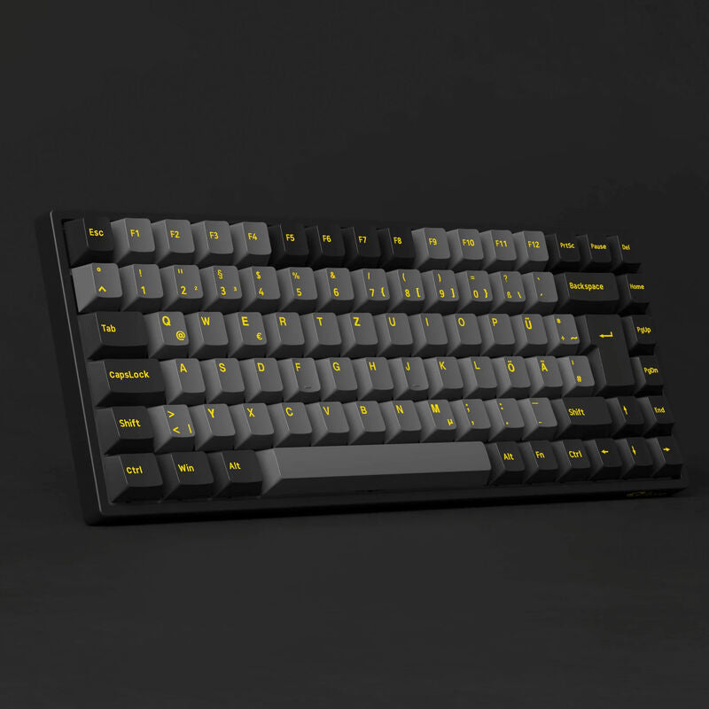 Nærbilde av AKKO 3084B Plus Black & Gold gamingtastatur switcher